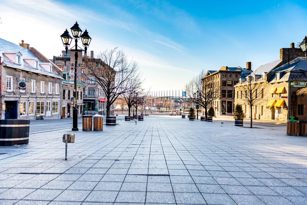 Photo of Montreal during the least busy time to visit with Place Jacques Cartier pictured on a sunny day