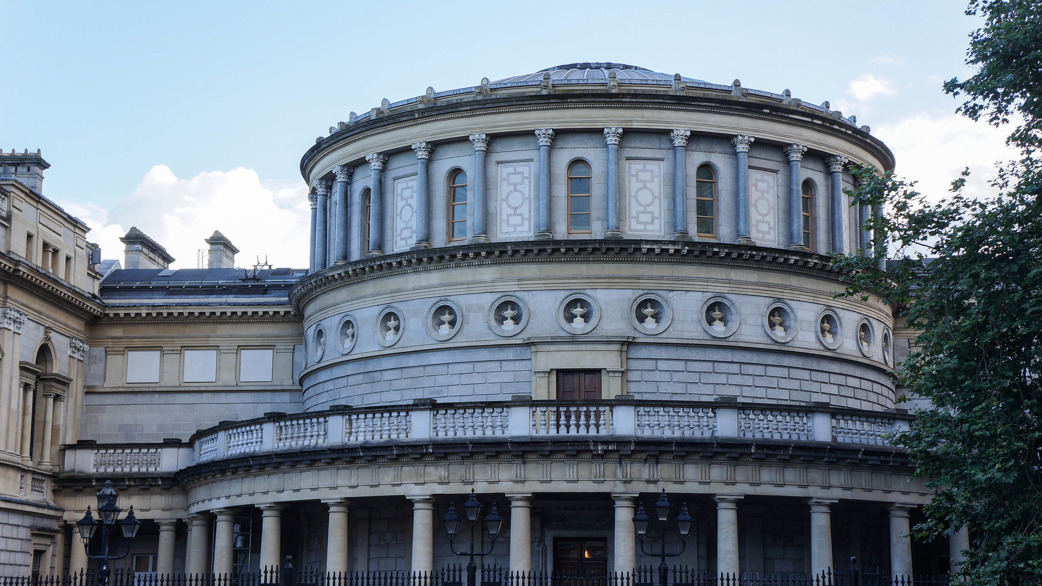 Historic exterior of the National Museum of Ireland, one of the best places to visit in Ireland, with articulate ornamentation on its walls