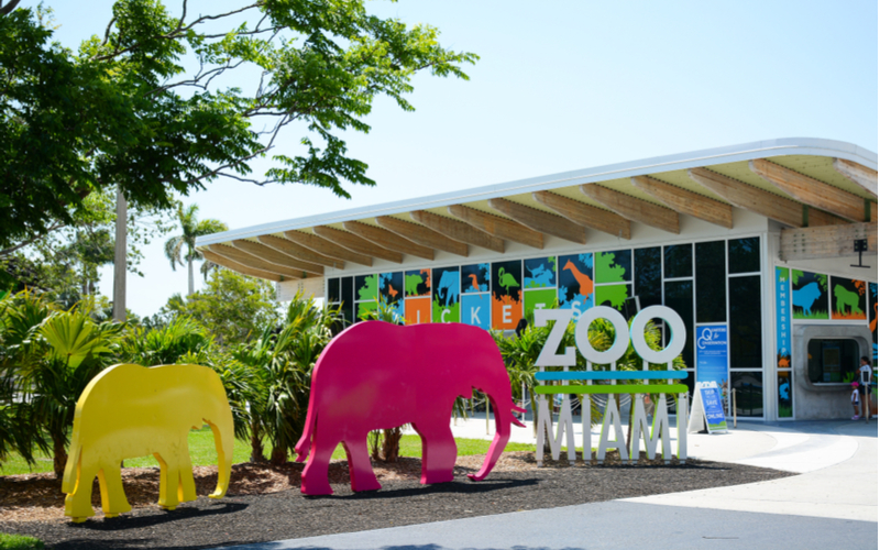 For a piece on the best zoos in the U.S. the entrance to the Miami zoo is pictured