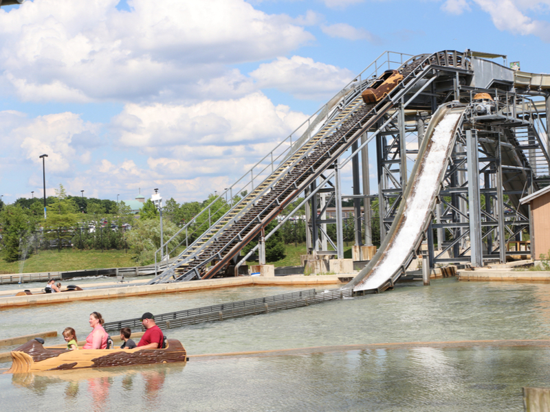 Image of the log ride at the Columbus Zoo, one of the best in the Country
