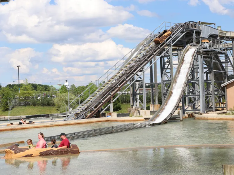 Image of the log ride at the Columbus Zoo, one of the best in the Country
