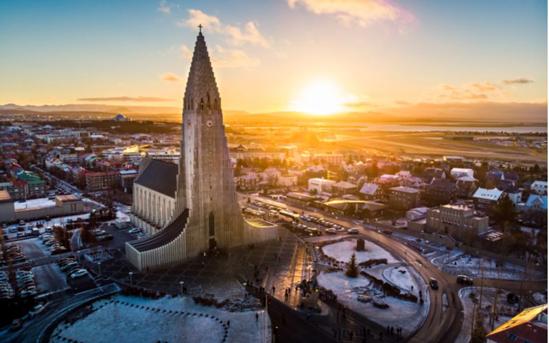 The City of Reykjavik aerial image