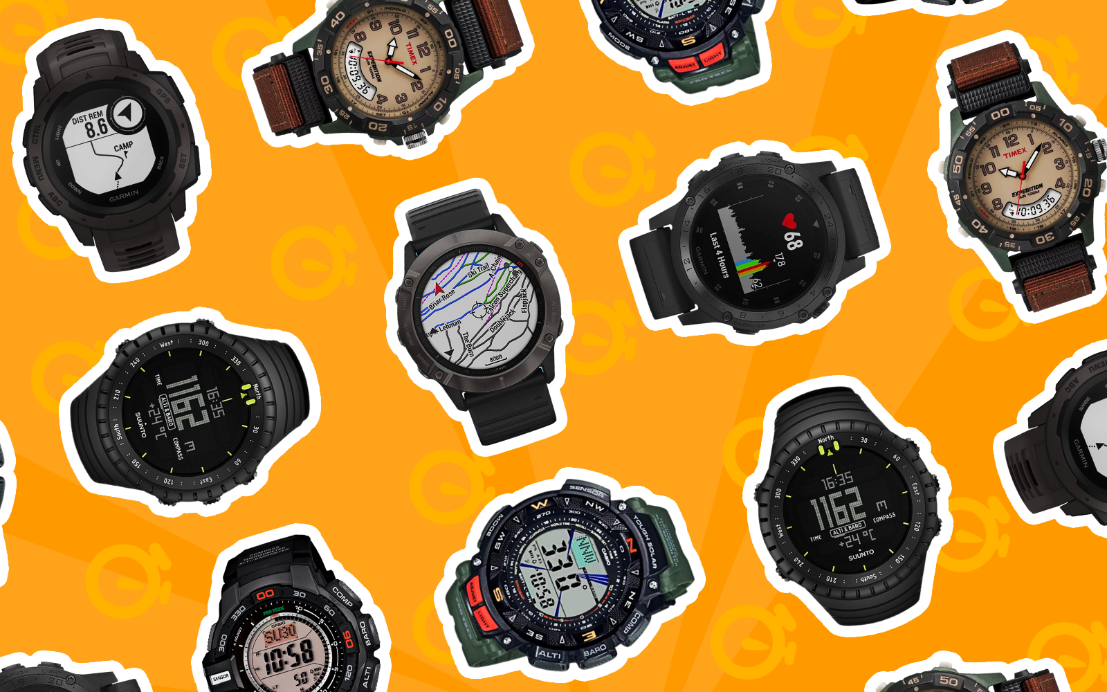 Best hiking watches in a layflat image