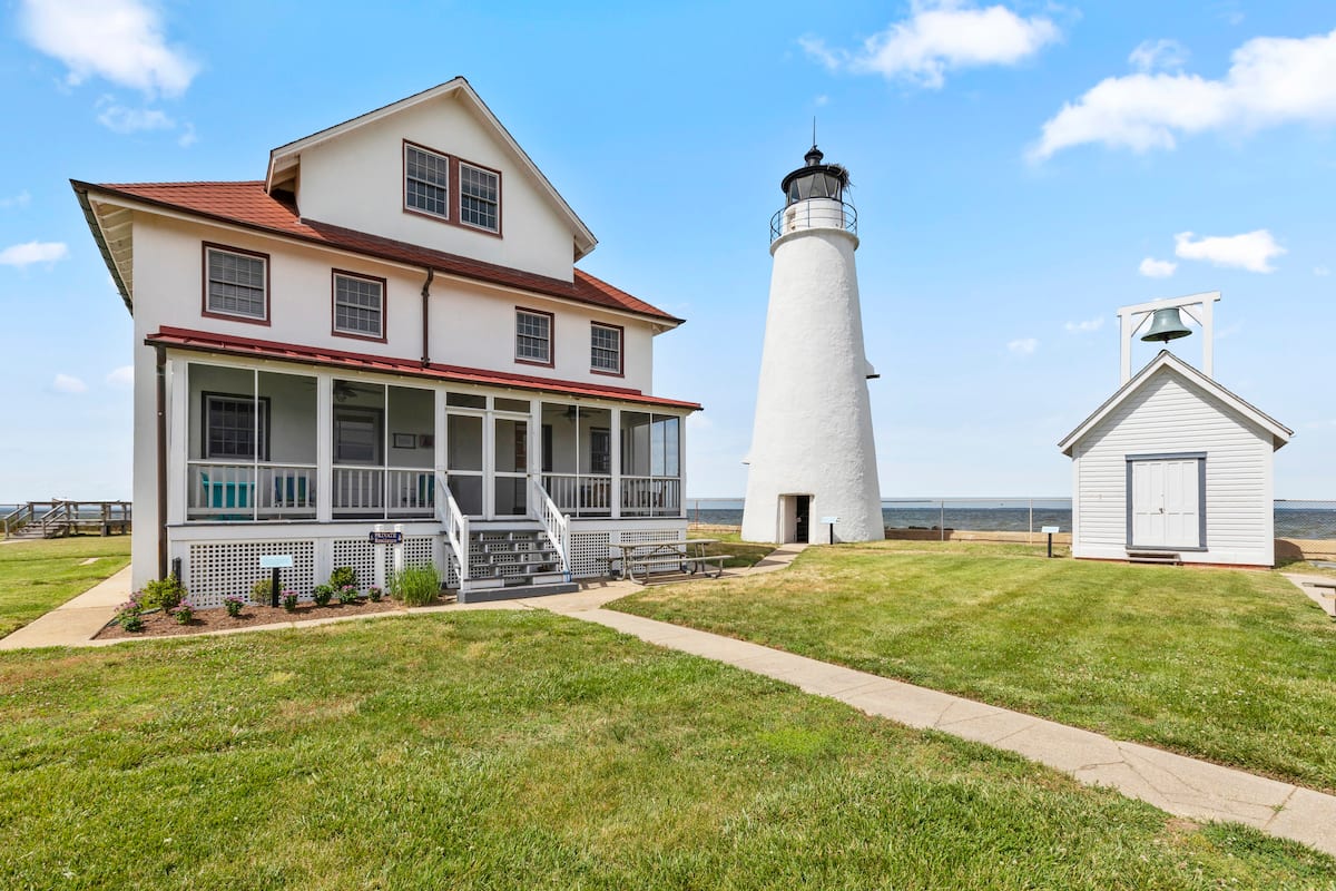 Stay in a lighthouse at this best airbnb in the United States