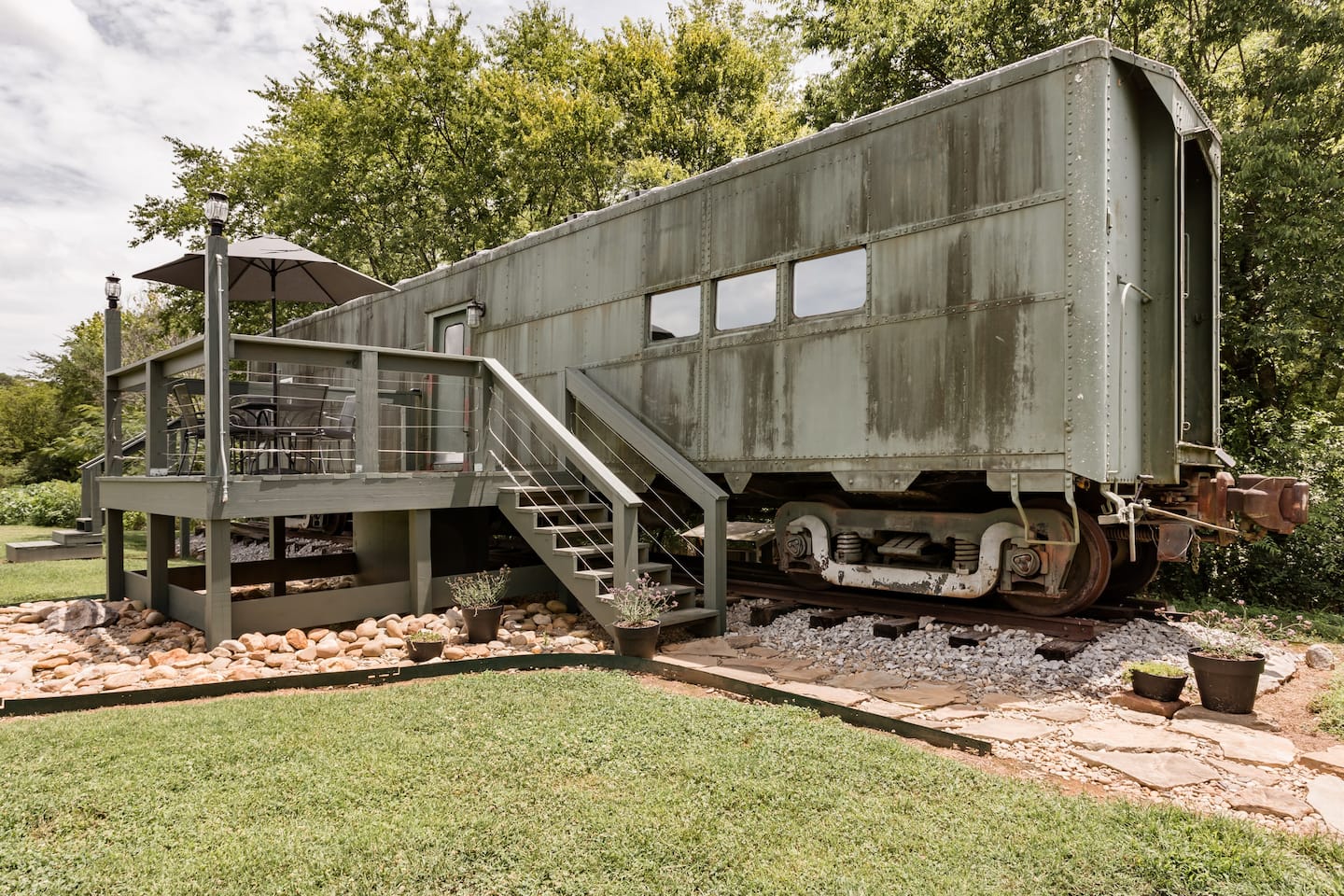 stay in a ww2 train car at one of the best Airbnbs in the United States