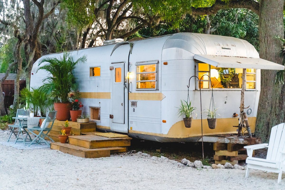 Vintage '71 Airstream Trailer, one of the best airnbs in florida