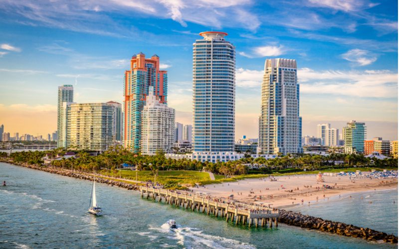 Image of the Miami skyline for a piece on the best Airbnbs in Miami