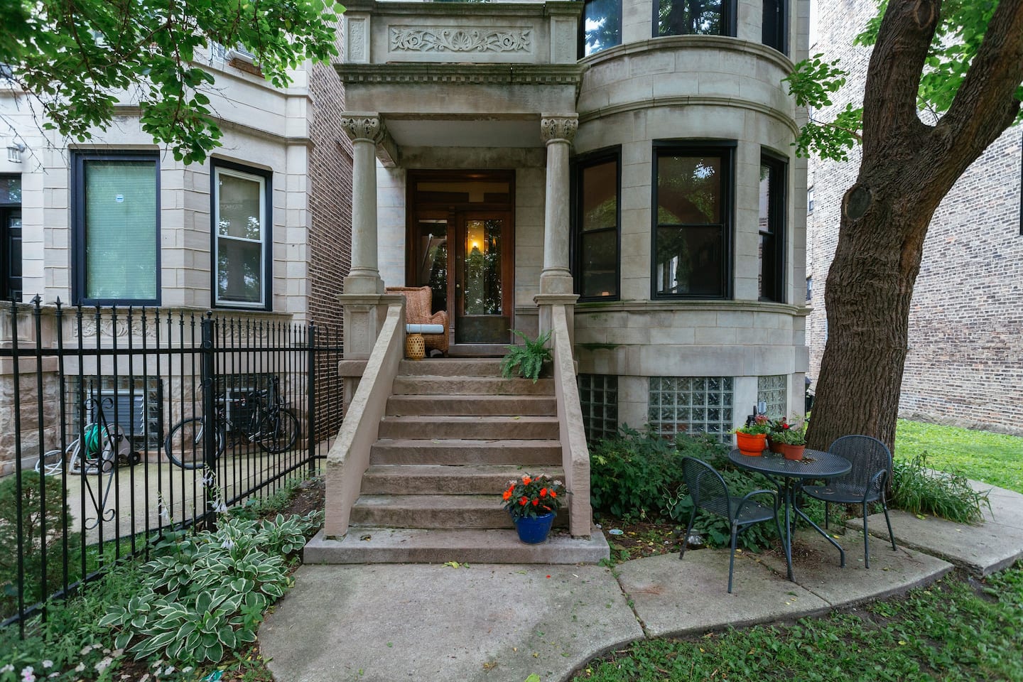 Classic greystone in the Historic District, one of the best Airbnbs in Chicago