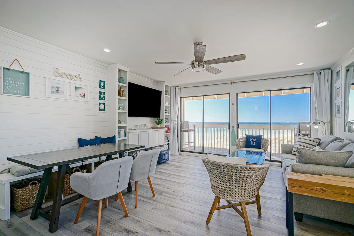 One of the best Airbnbs in Destin Florida, named the Top Floor Beachfront Condo