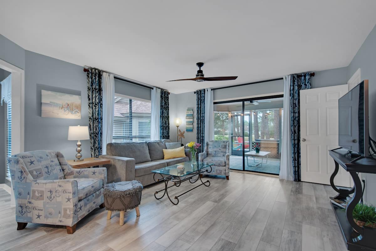 Sandestin Bungalow, one of the best Destin Florida Airbnbs with a golf cart