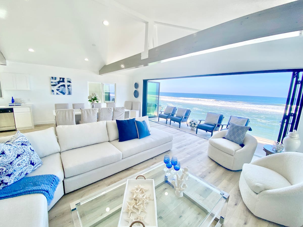 Stunning beachfront home in Oceanside, one of the best Airbnbs in California