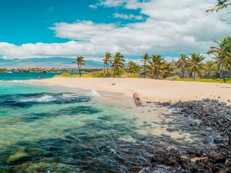 As one of the best parts of the big island to stay on, Waikoloa beach is pictured
