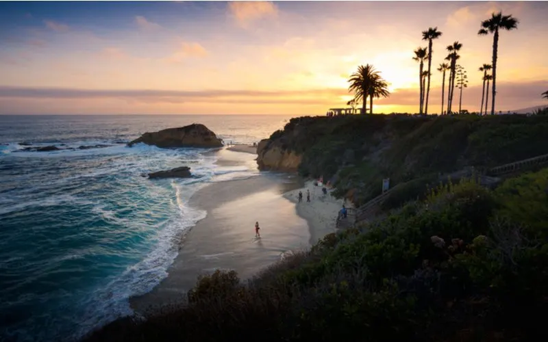 Sunset on Laguna Beach for a piece on the best Airbnb stays in California
