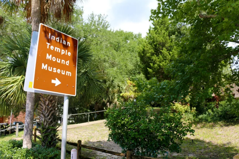 Indian Temple Mound Museum, a top museum in Florida, as viewed from the entry