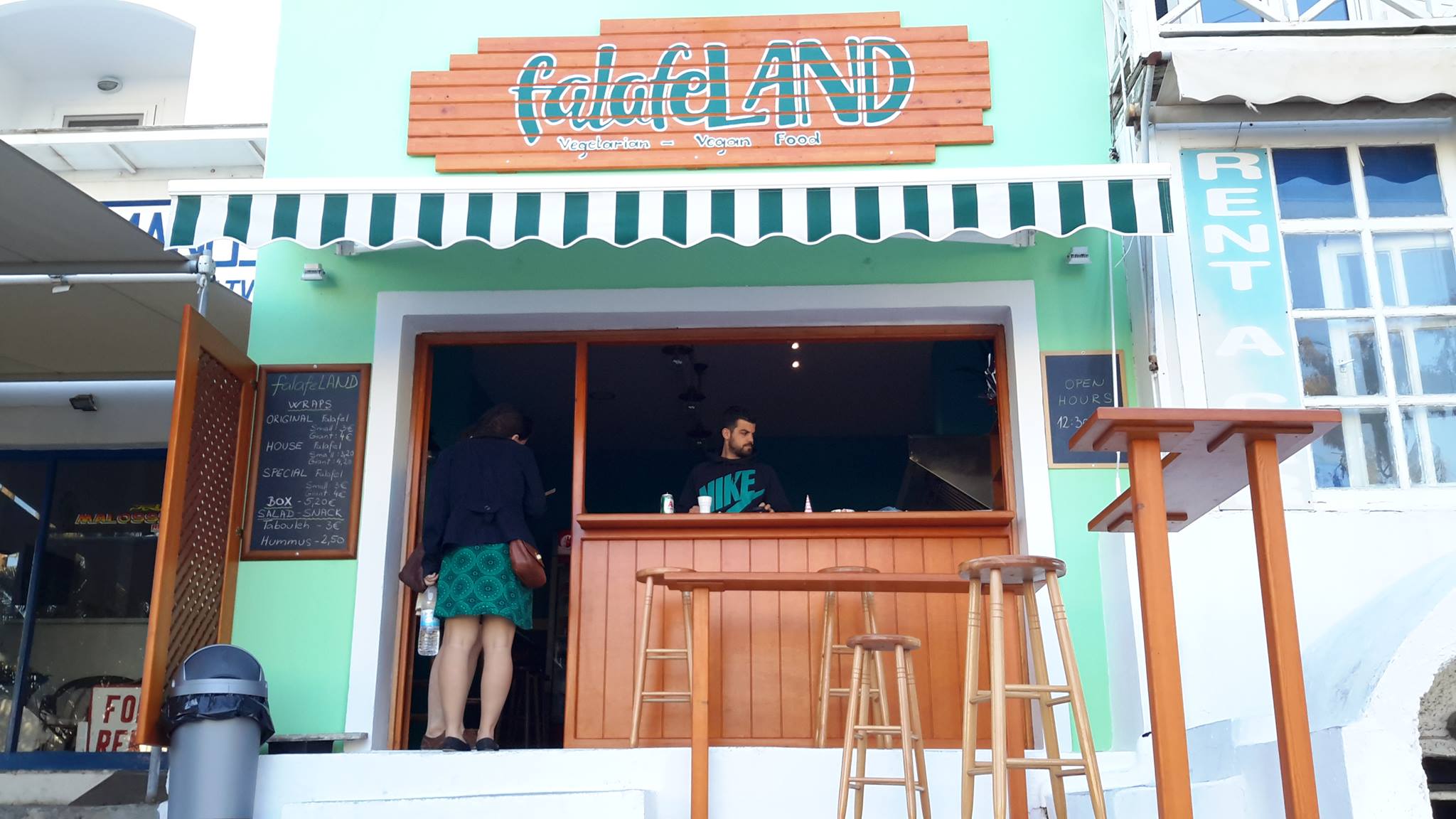 Falafeland in Santorini, one of the best restaurants on the island