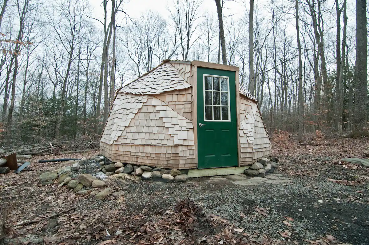 Geodesic dome in the woods, one of the best Airbnbs in Connecticut
