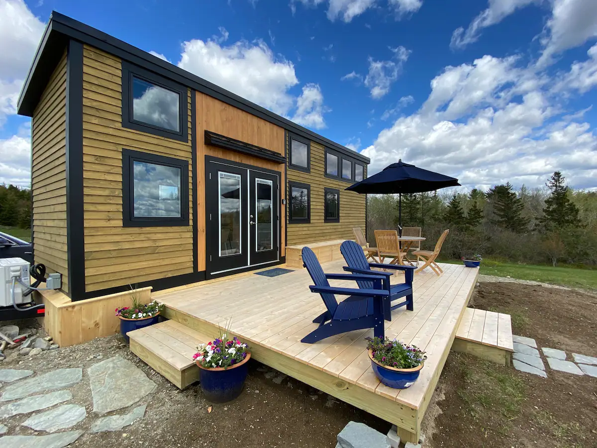 One of the best Airbnbs in Maine, the Acadia tiny house