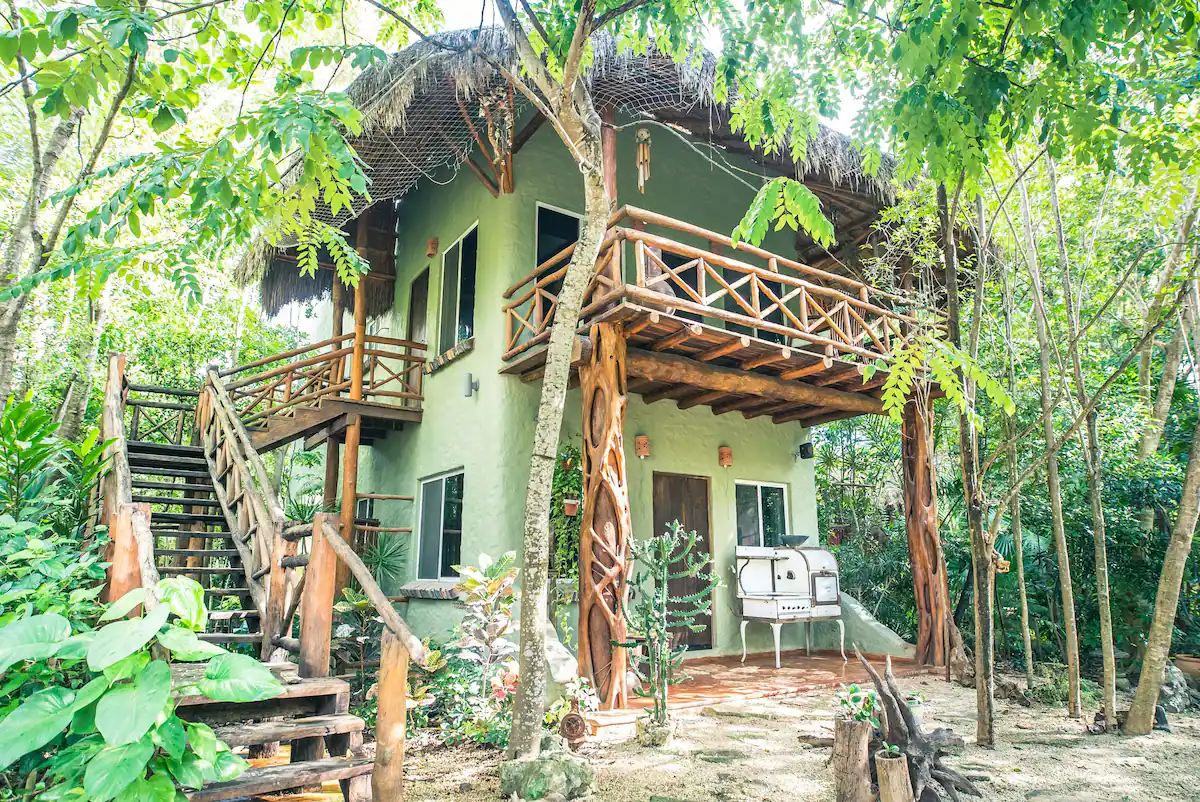 One of the best airbnbs in Cancun, Chaka Bungalow at Jungle James