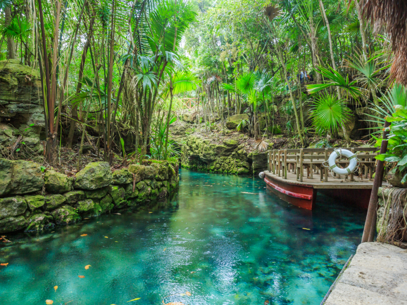 Xcaret pictured during the least busy time to visit Mexico