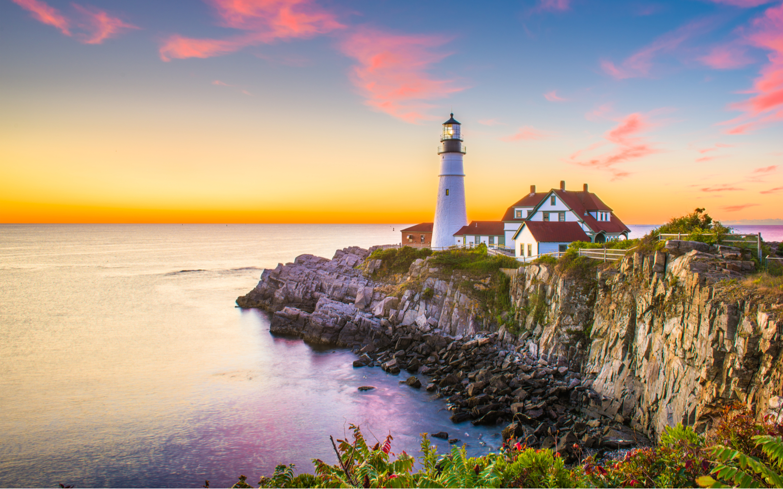 Cape Elizabeth lighthouse, one of the best places to visit in New England
