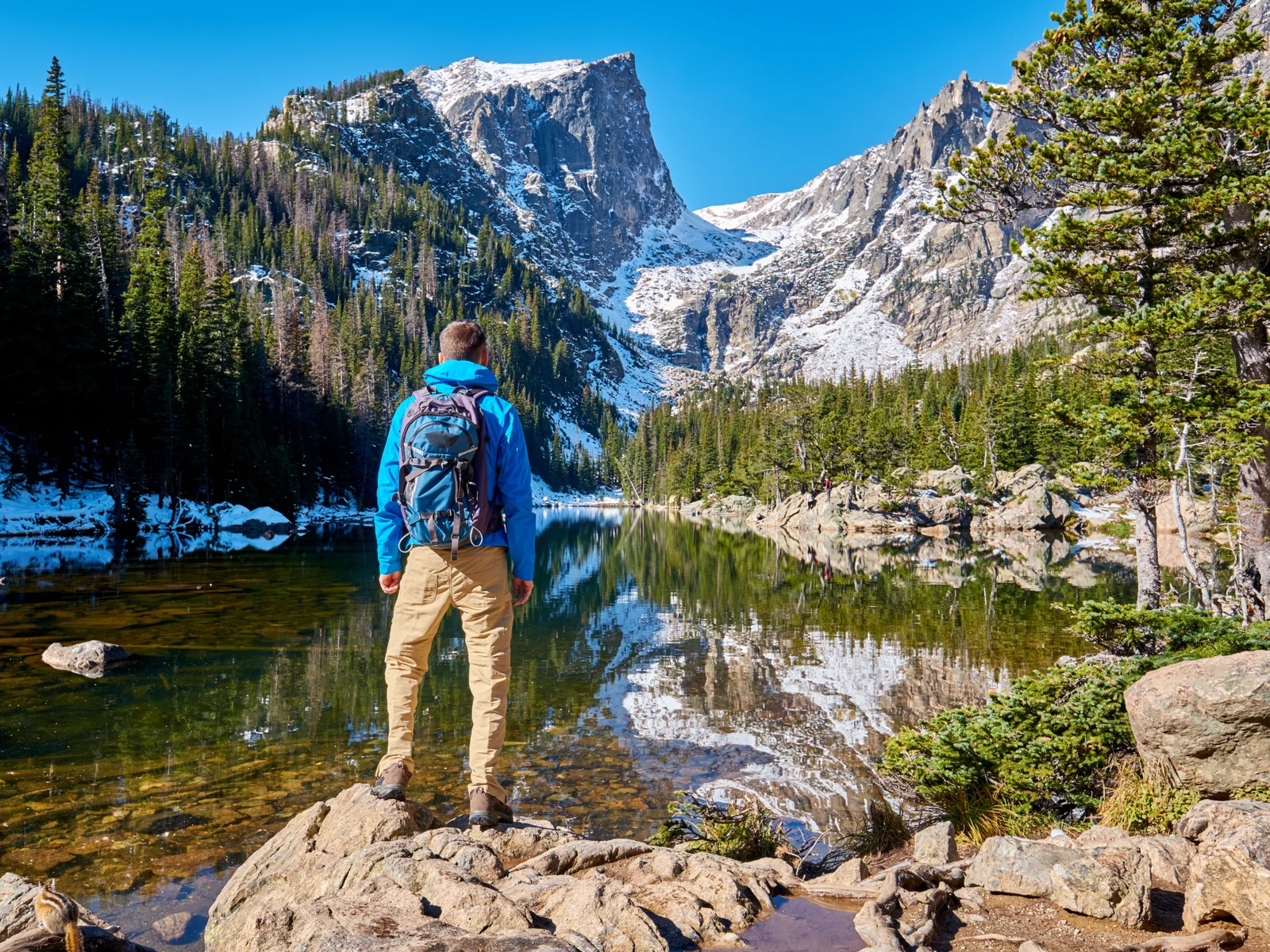 Guy backpacking during the least busy time to visit Colorado