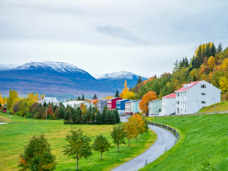 Akureyri countryside, one of our top picks when considering where to stay in Iceland