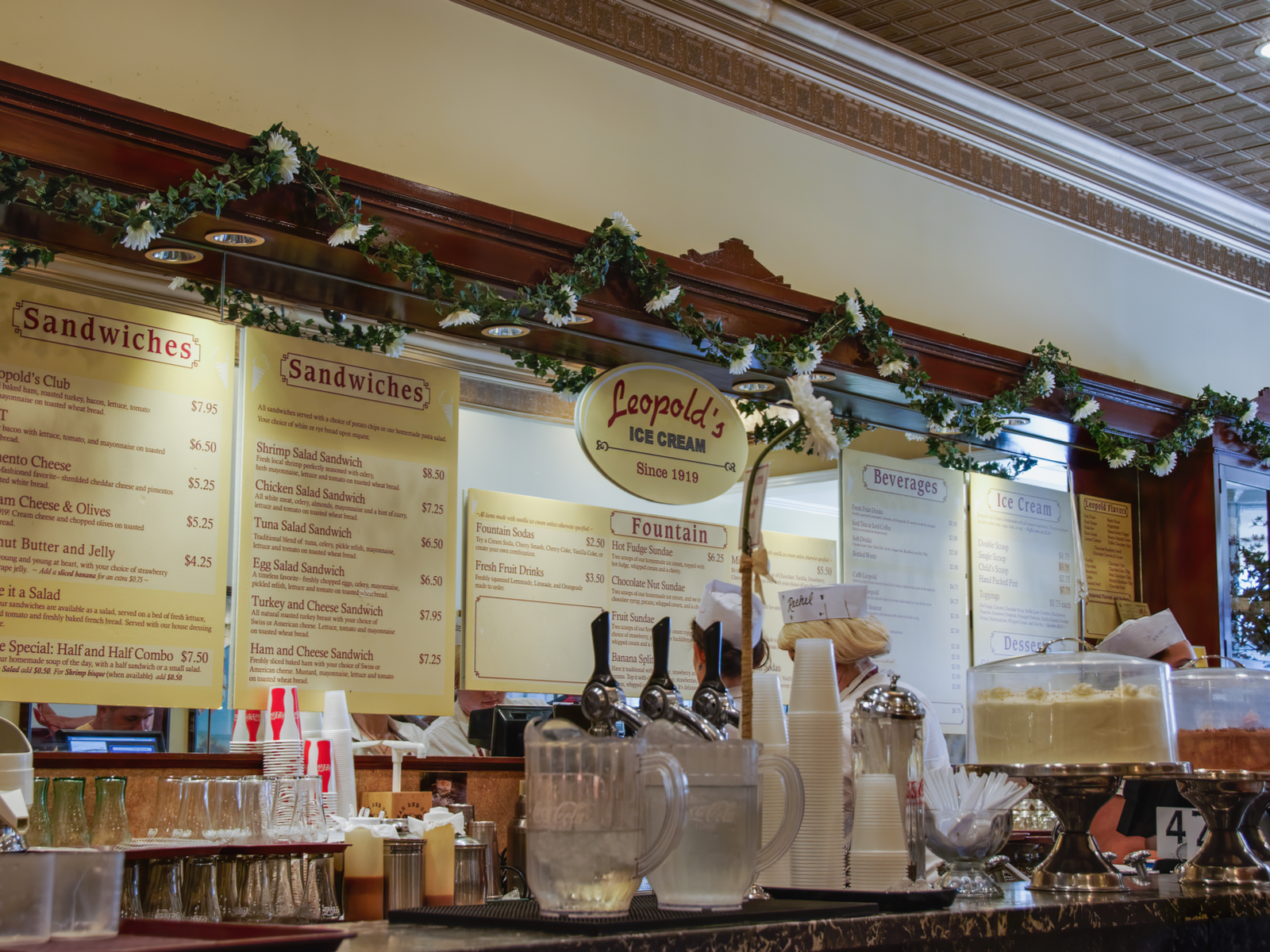 Leopold’s Ice Cream Parlor, one of the best things to do in savannah georgia