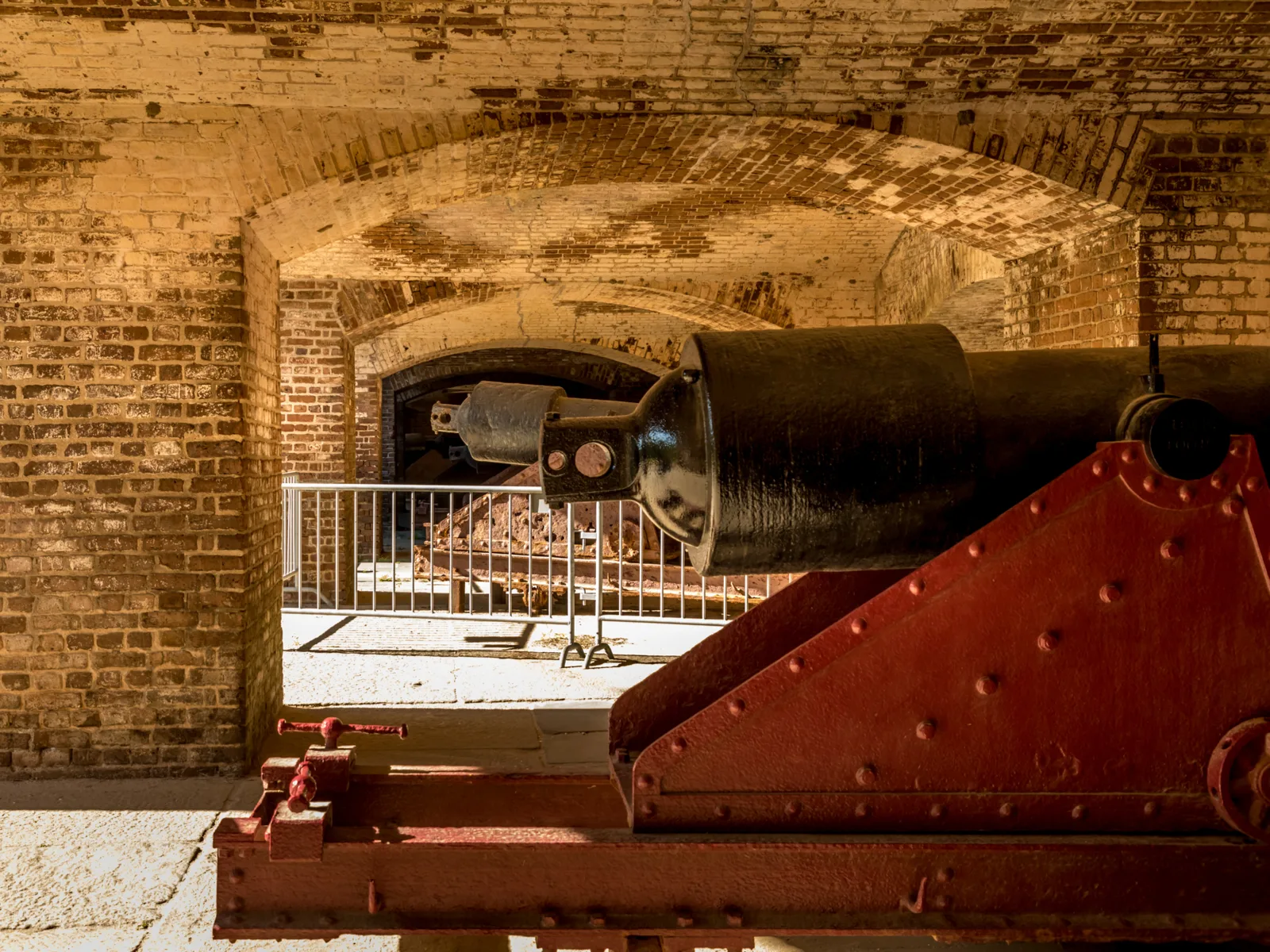 Canon at Fort Sumter, one of the best sights to see in Charleston South Carolina