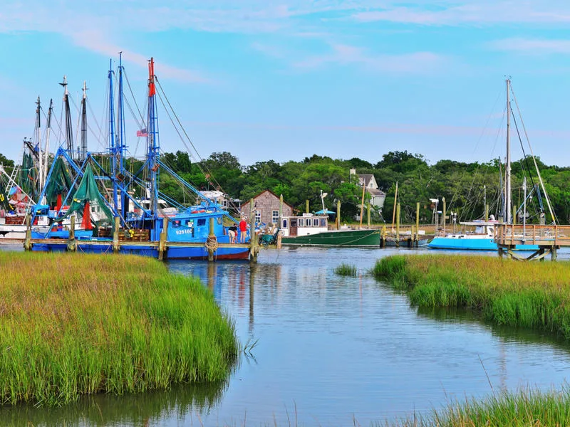 Waterfront area in Mt. Pleasant, one of the best areas in Charleston
