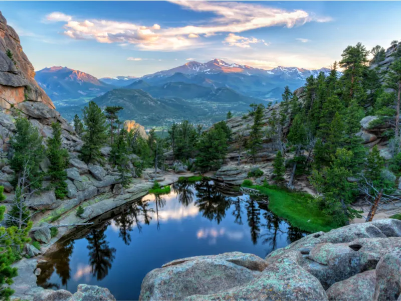 Beautiful evening in Rocky Mountain National Park, one of the best things to do in Colorado