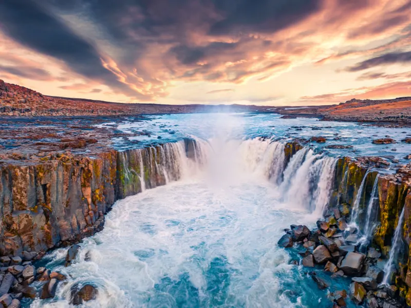 Selfoss waterfall in Iceland, one of the best places to stay when visiting there