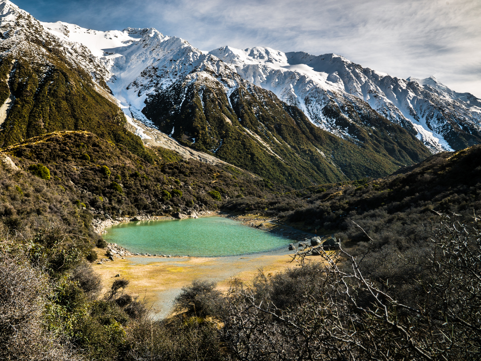 Gorgeous view of a lake in New Zealand for a piece on the best hikes in the world
