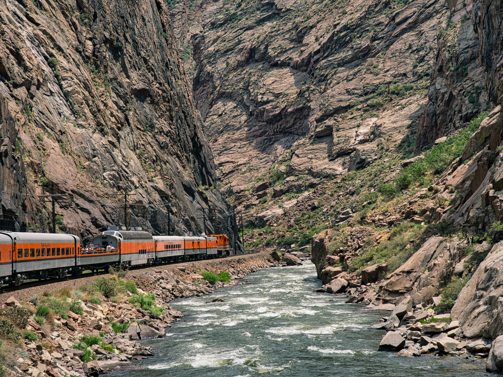 Train going deep into the royal gorge for a piece on the best things to do in Colorado Springs