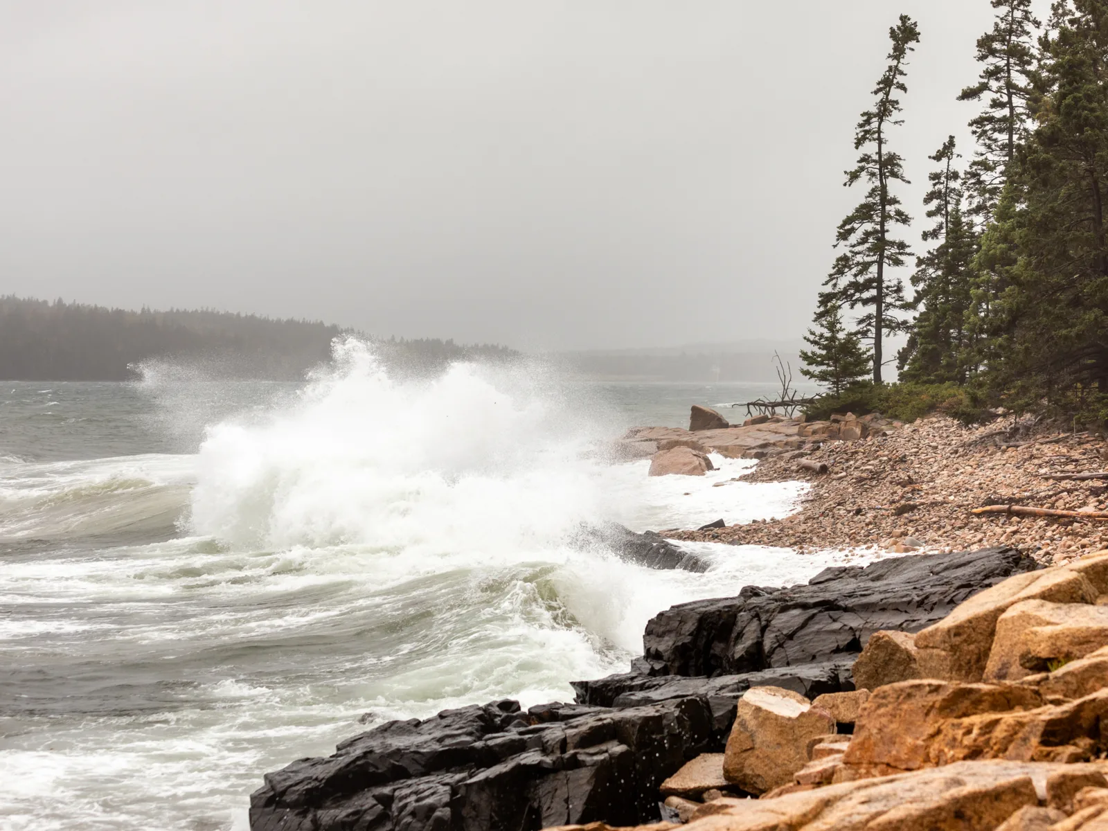 Worst Time to Visit Acadia National Park as viewed from the shore