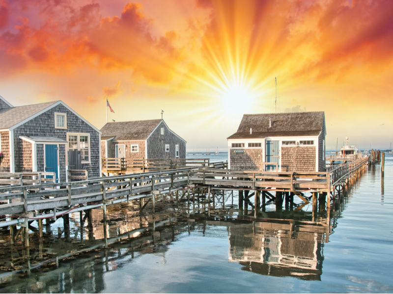 Stunning morning view of one of the best places to visit in New England, Nantucket