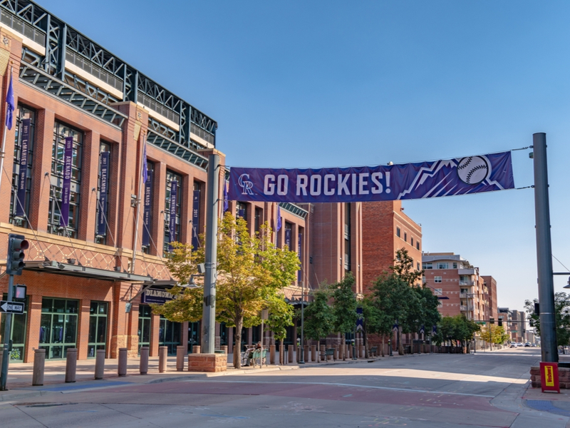 Banner at the famous Coors Field, one of the must-see sights in Denver