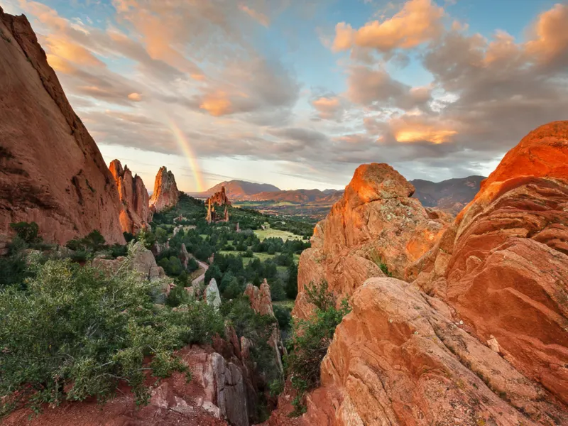 Sunrise at the Garden of the Gods, one of the best places to visit in Colorado
