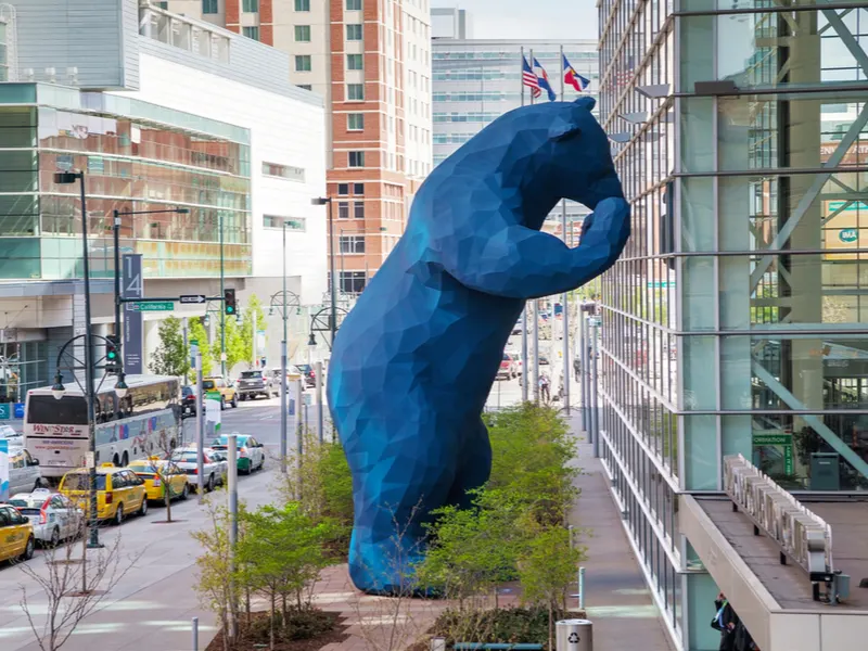Giant bear in Denver, one of our favorite places to visit in Colorado