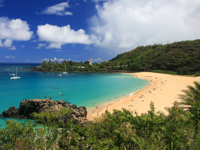 Waimea Bay Beach Park (Oahu), one of the best beaches in Hawaii