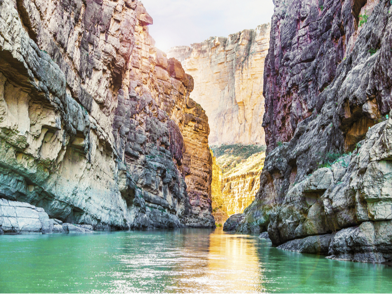 Big Bend National Park viewed from the Rio Grande in awestriking fashion
