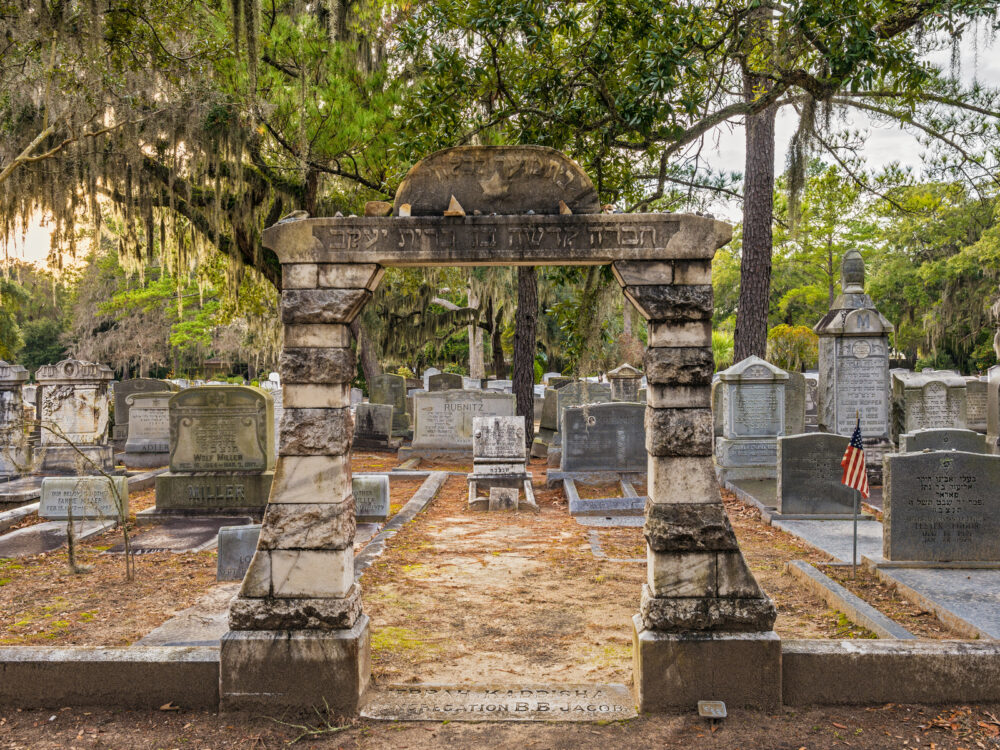 Bonaventure Cemetery, one of the best things to do in Savannah, GA, shown in the evening