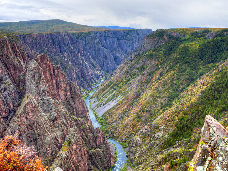 Cliff of the Black Canyon in Gunnison National Park, one of the best places to visit in Colorado