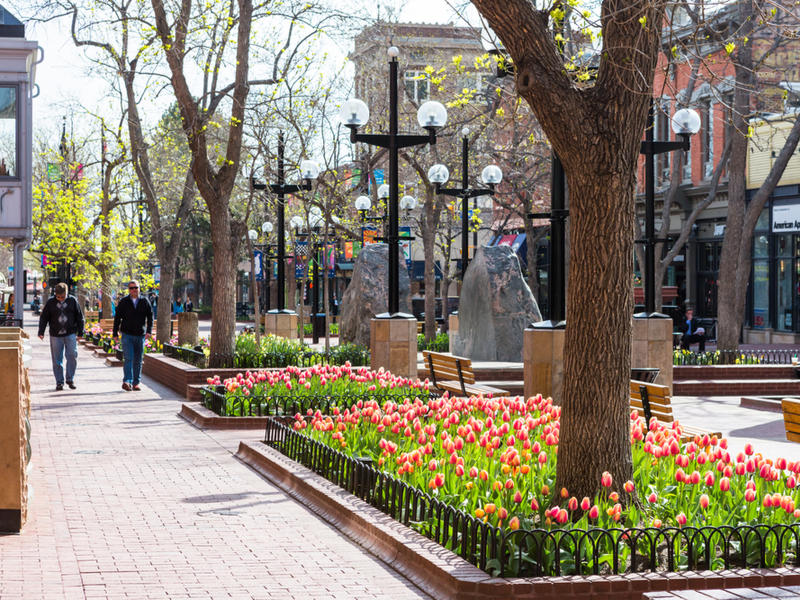 Pearl street mall in Boulder, one of the best places to visit in Colorado
