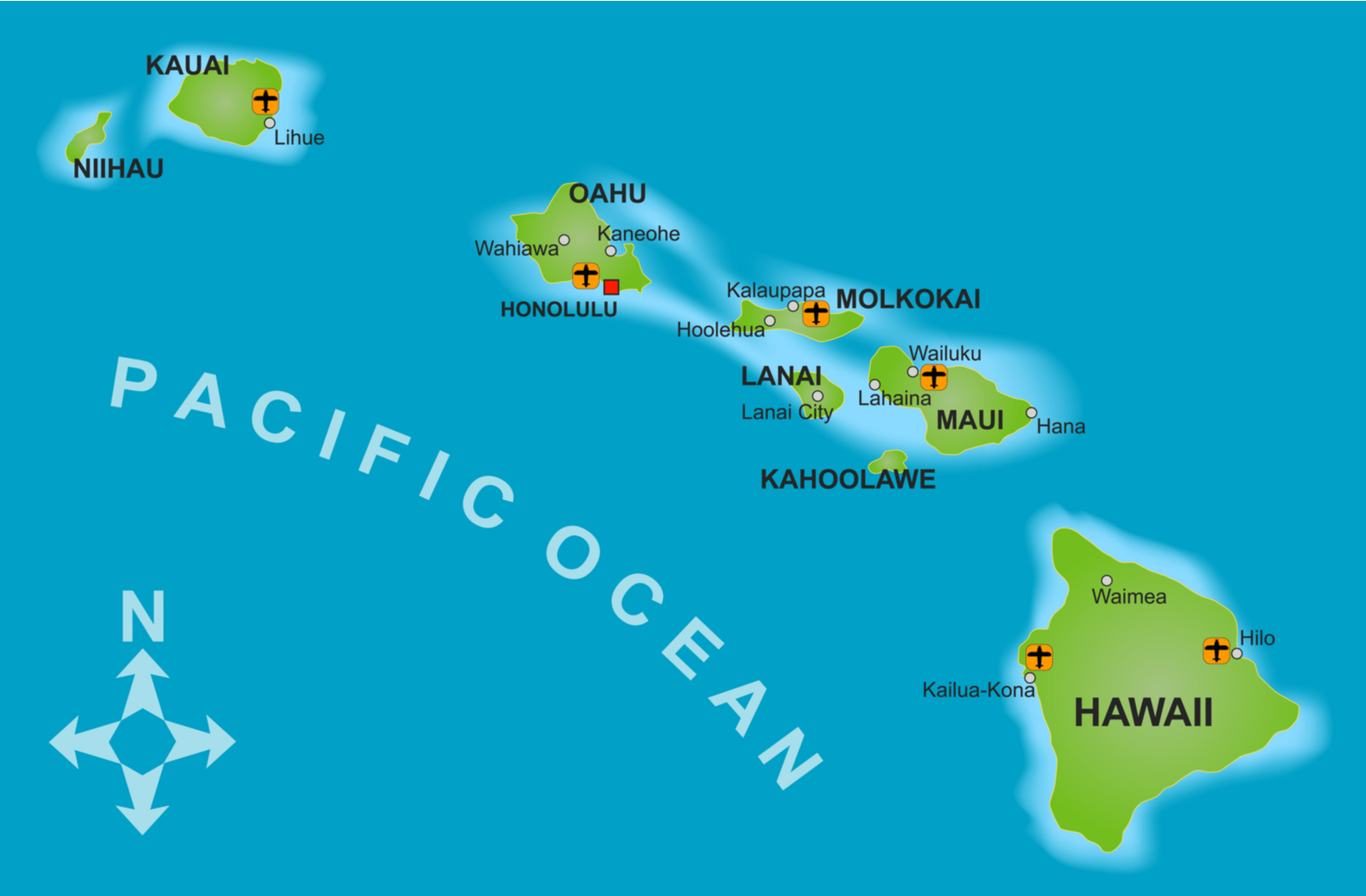 Cool map of the Hawaiian Islands in graphical form