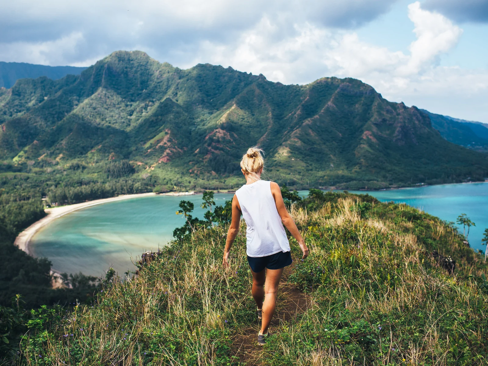 Woman on one of the best hikes in Kauai