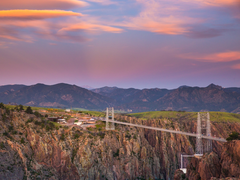 First Dawn's Light at Royal Gorge, one of the best places to visit in Colorado