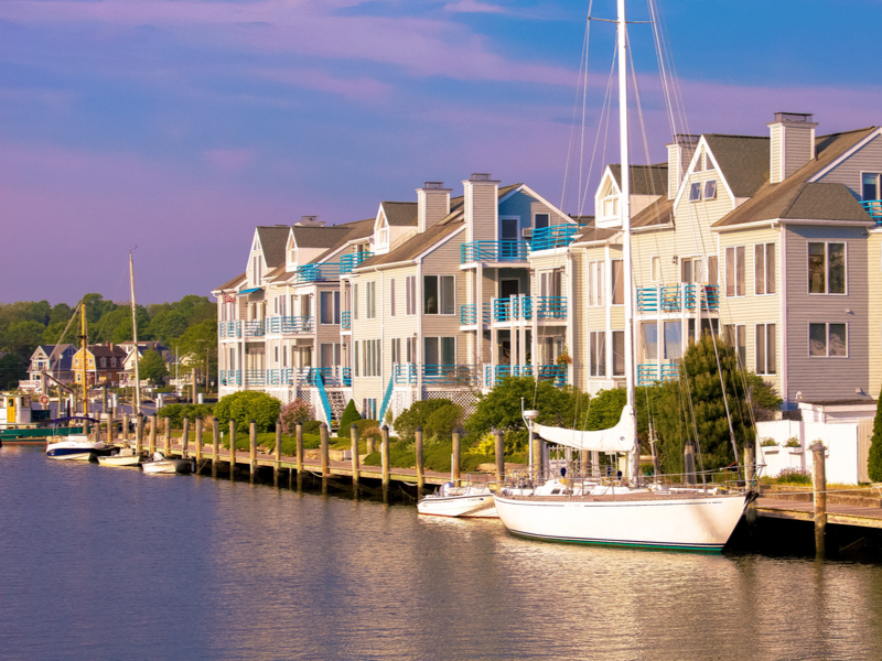 Tranquil afternoon in Mystic, Connecticut, one of the best places to visit when in New England