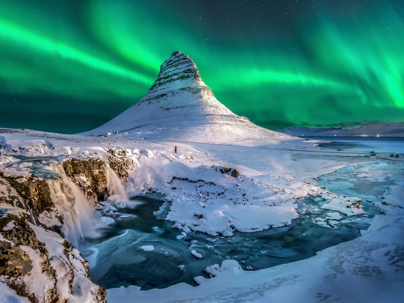 During the best time to go to Iceland, the northern lights are seen as an image in a section on things to consider