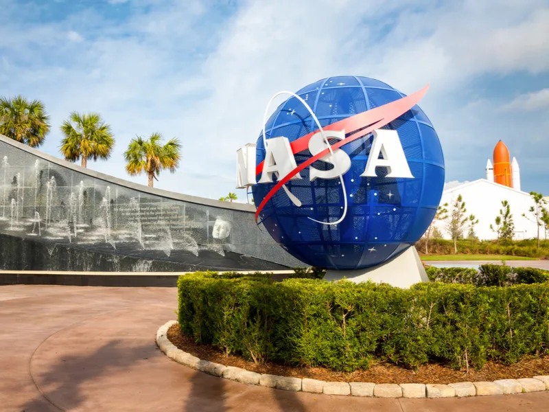 Kennedy space center, one of the best museums in Florida, as viewed from the front