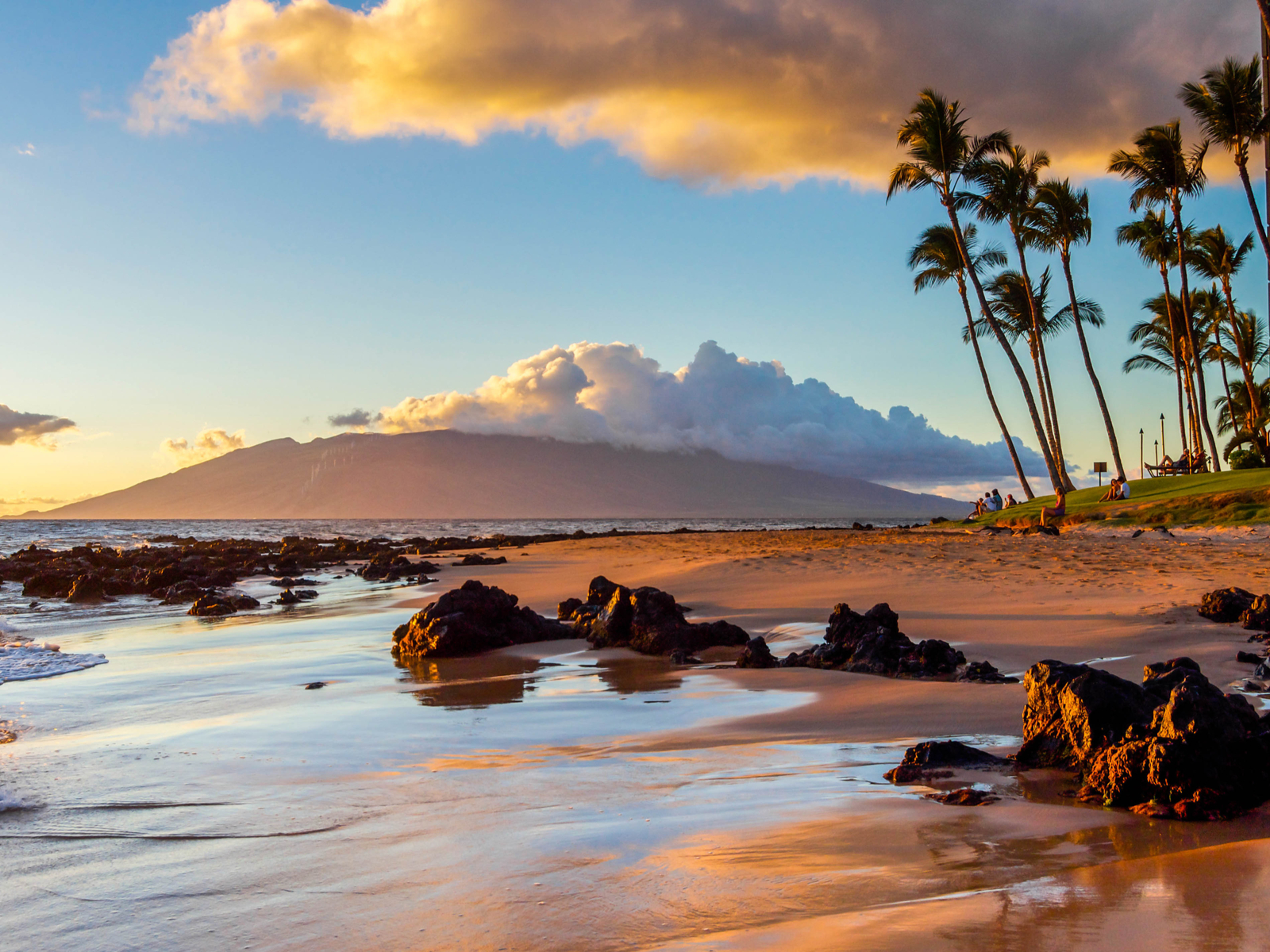 Maui sunset from Secret Beach for a piece on a map of the Hawaiian Islands
